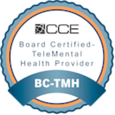 CCE Board Certified TeleMental Health Provider (BC-TMH) badge